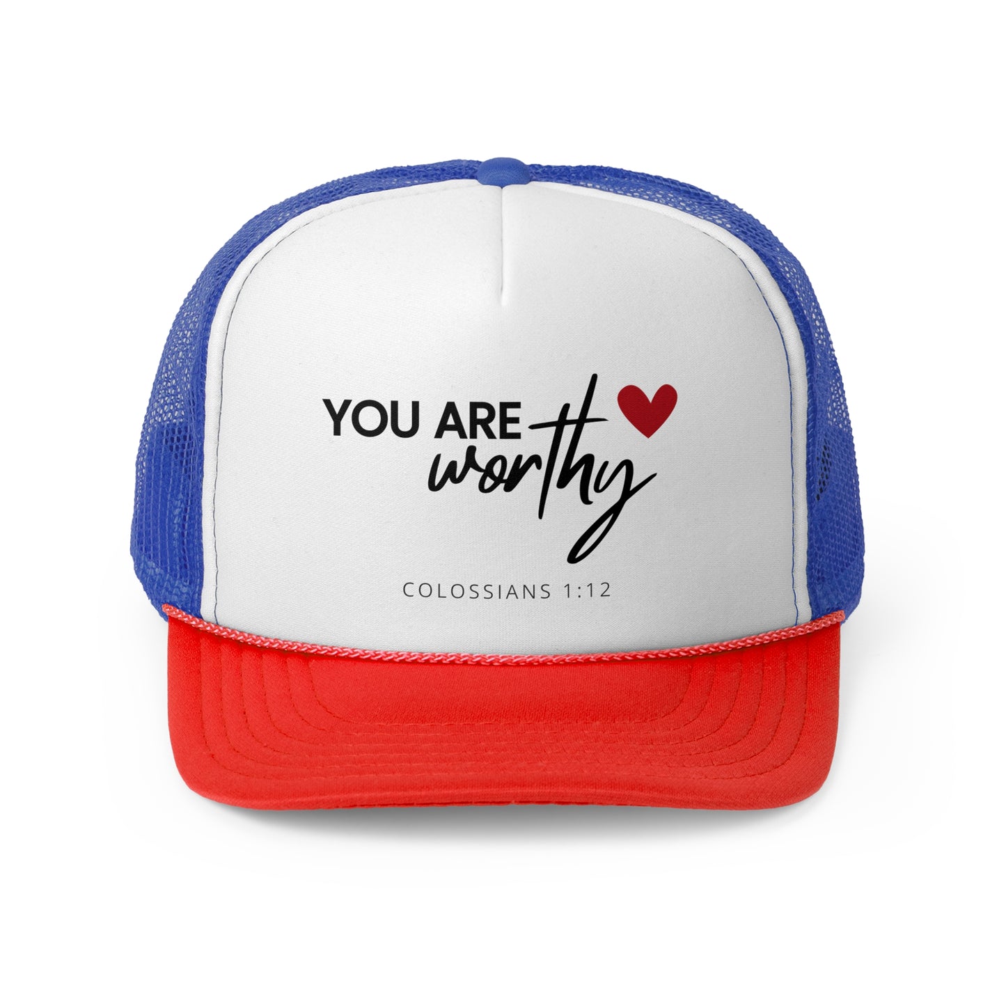 Christian Hats You are Worthy Jesus Hat Rope Hat Christian Merch Jesus Apparel Christian Streetwear Trucker Hat Christian Spiritual Gifts