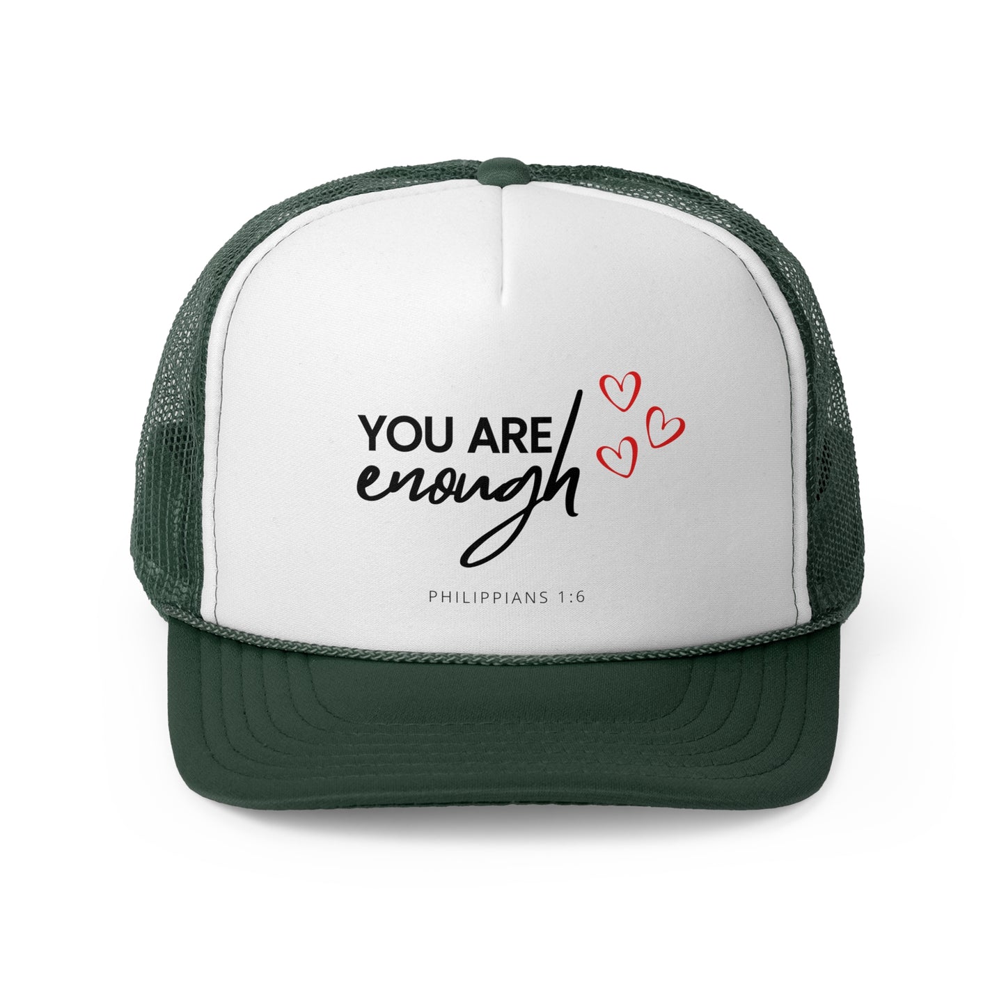 Christian Hats You are Enough Jesus Hat Rope Hat Christian Merch Jesus Apparel Christian Streetwear Trucker Hat Christian Spiritual Gifts