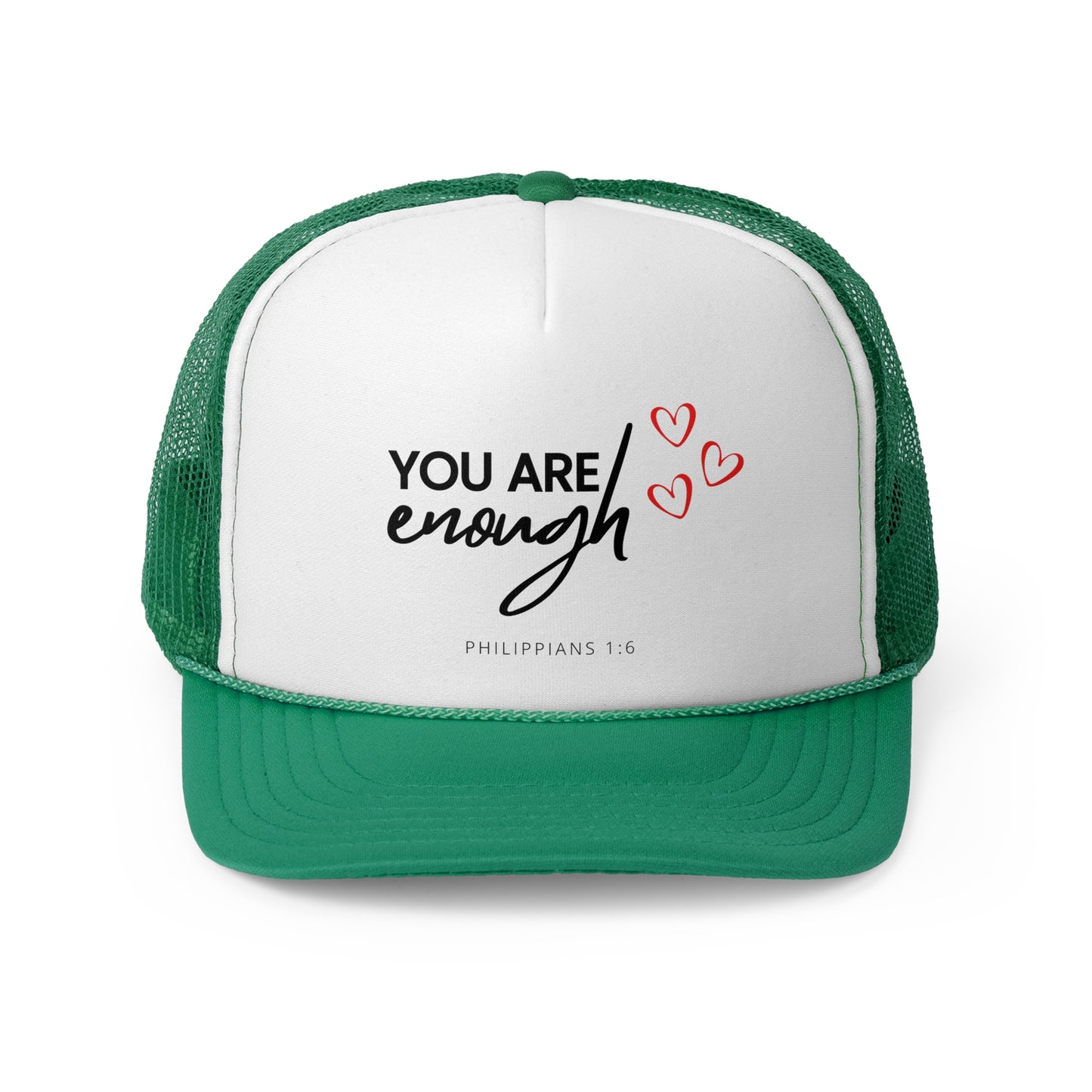 Christian Hats You are Enough Jesus Hat Rope Hat Christian Merch Jesus Apparel Christian Streetwear Trucker Hat Christian Spiritual Gifts