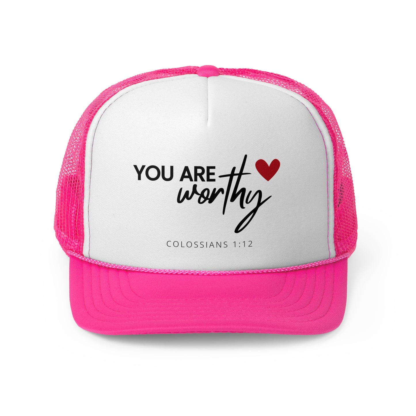 Christian Hats You are Worthy Jesus Hat Rope Hat Christian Merch Jesus Apparel Christian Streetwear Trucker Hat Christian Spiritual Gifts