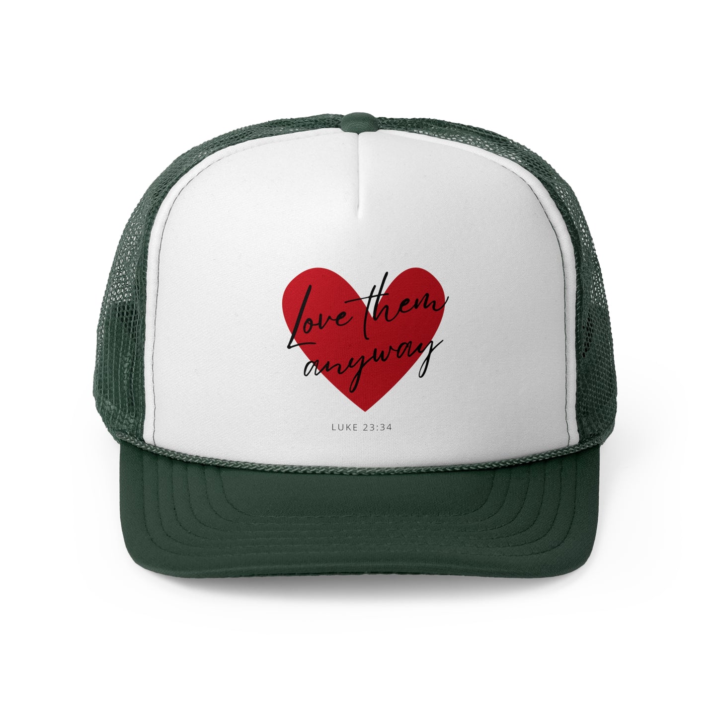 Christian Hats Love Them Anyway Jesus Hat Rope Hat Christian Merch Jesus Apparel Christian Streetwear Trucker Hat Christian Spiritual Gifts