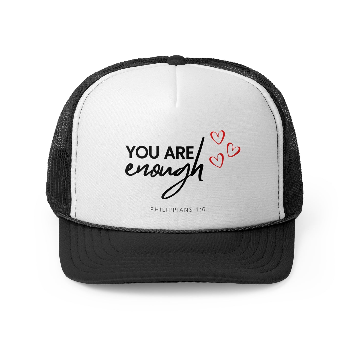 Christian Hats You are Enough Jesus Hat Rope Hat Christian Merch Jesus Apparel Christian Streetwear Trucker Hat Christian Spiritual Gifts