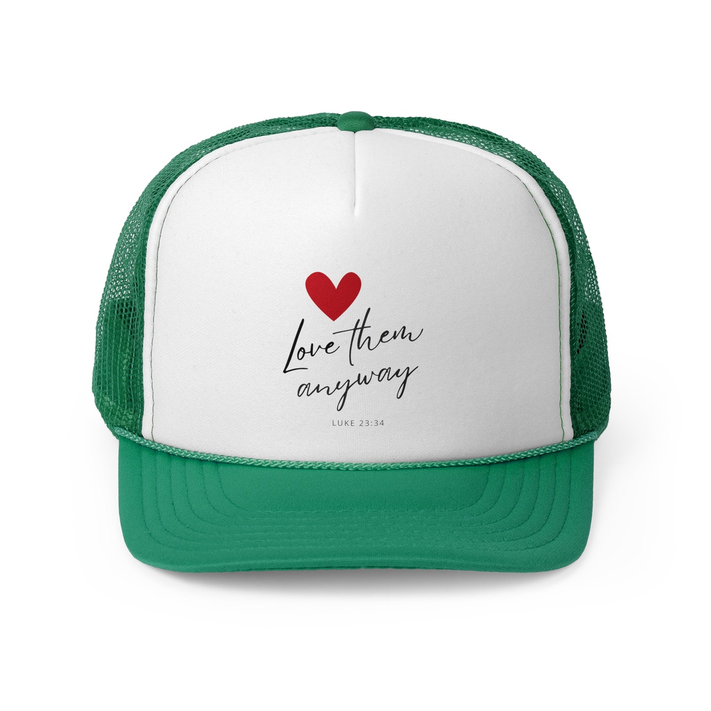 Christian Hats Love Them Anyway Jesus Hat Rope Hat Christian Merch Jesus Apparel Christian Streetwear Trucker Hat Christian Spiritual Gifts