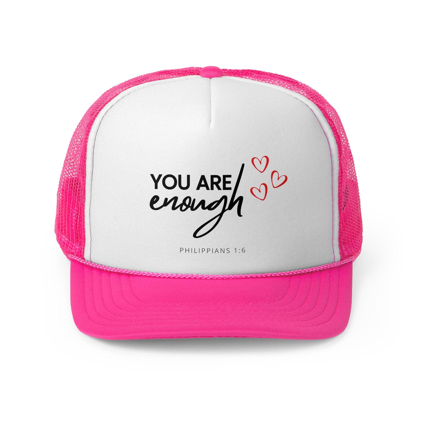 Christian Hats You are Enough Jesus Hat Rope Hat Christian Merch Jesus Apparel Christian Streetwear Trucker Hat Christian Spiritual Gifts