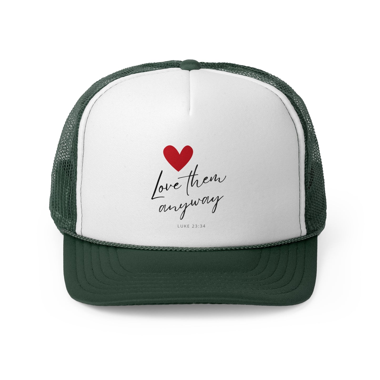 Christian Hats Love Them Anyway Jesus Hat Rope Hat Christian Merch Jesus Apparel Christian Streetwear Trucker Hat Christian Spiritual Gifts