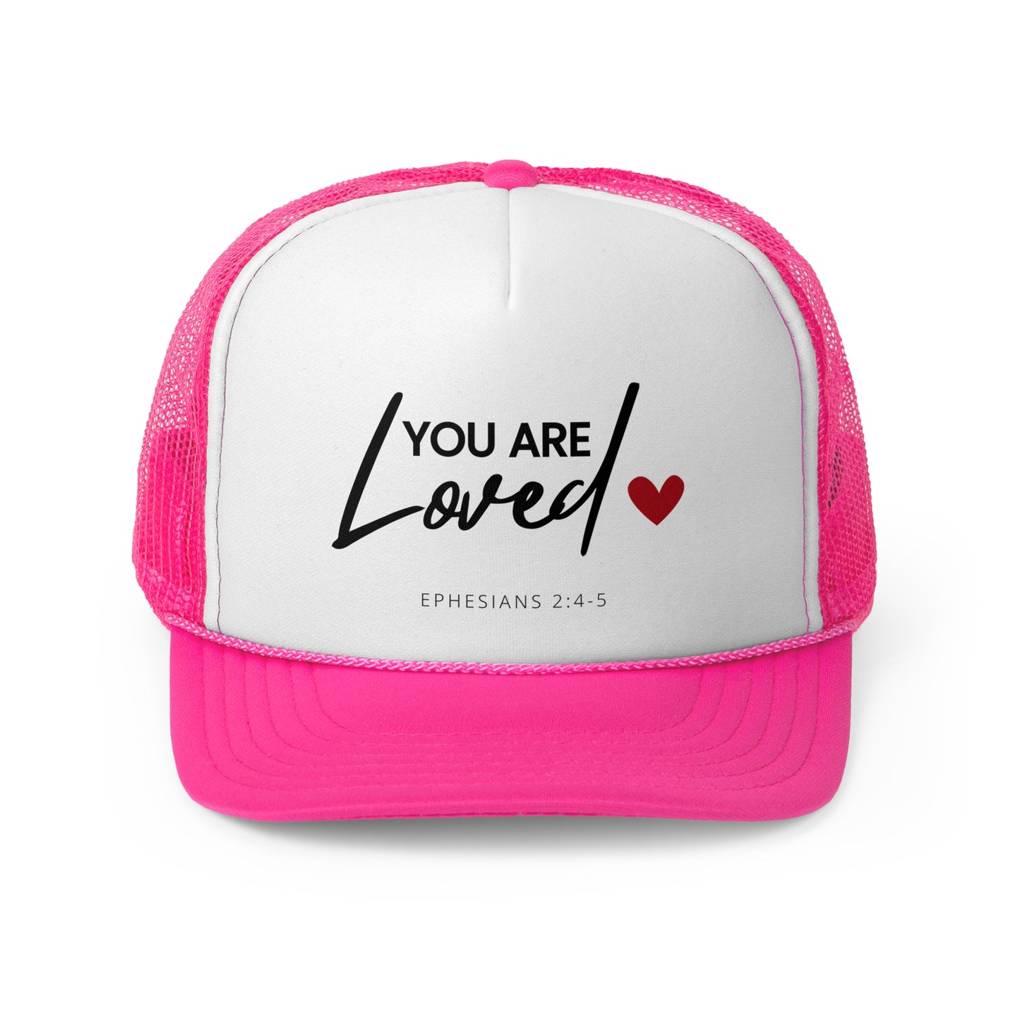 Christian Hats You are Loved Jesus Hat Rope Hat Christian Merch Jesus Apparel Christian Streetwear Trucker Hat Christian Spiritual Gifts